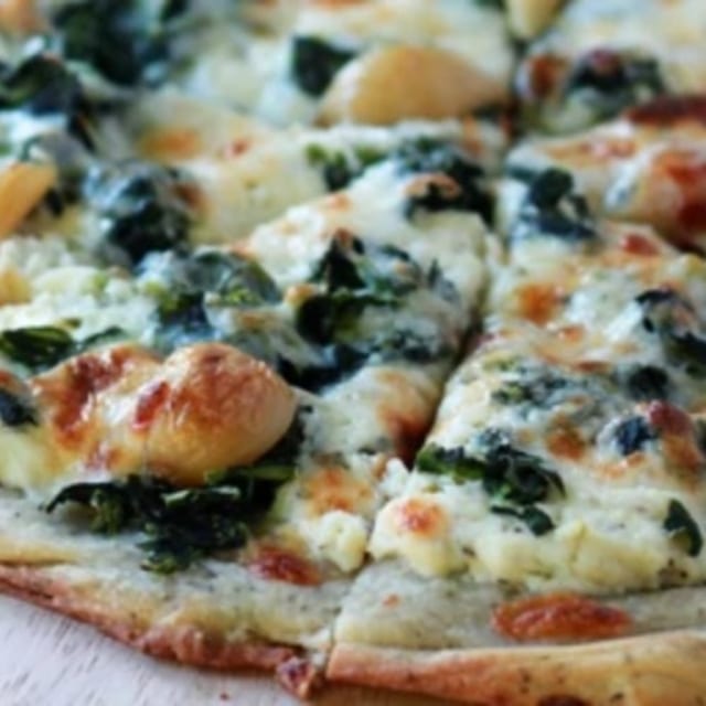 Cheesy Popeye Pizza.